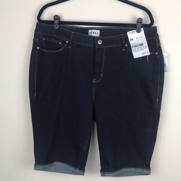 Rebel Wilson X Angels Pants - Rebel Wilson Cosmic Denim Jean Shorts 20W B50